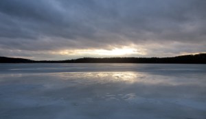 Budd Lake, late afternoon, looking south, Feb 27 2013 (Photo by Jonathan Klizas)