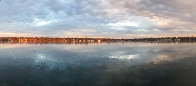 Frozen Lake Parsippany, NJ, Nov. 23, 2014 (iPhone pano by Jonathan Klizas)