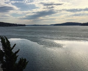 Lake Hopatcong looking south from Nolan's Point, Apr. 6, 2015 (iPhone photo by Jonathan Klizas)